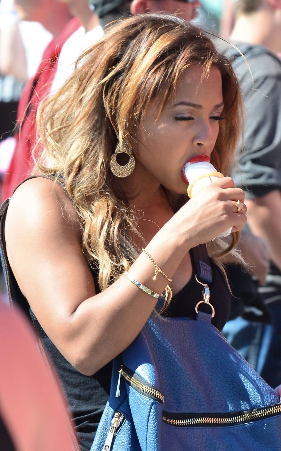 Christina Milian flaunts her huge boobs while sucks ice cream #75200051