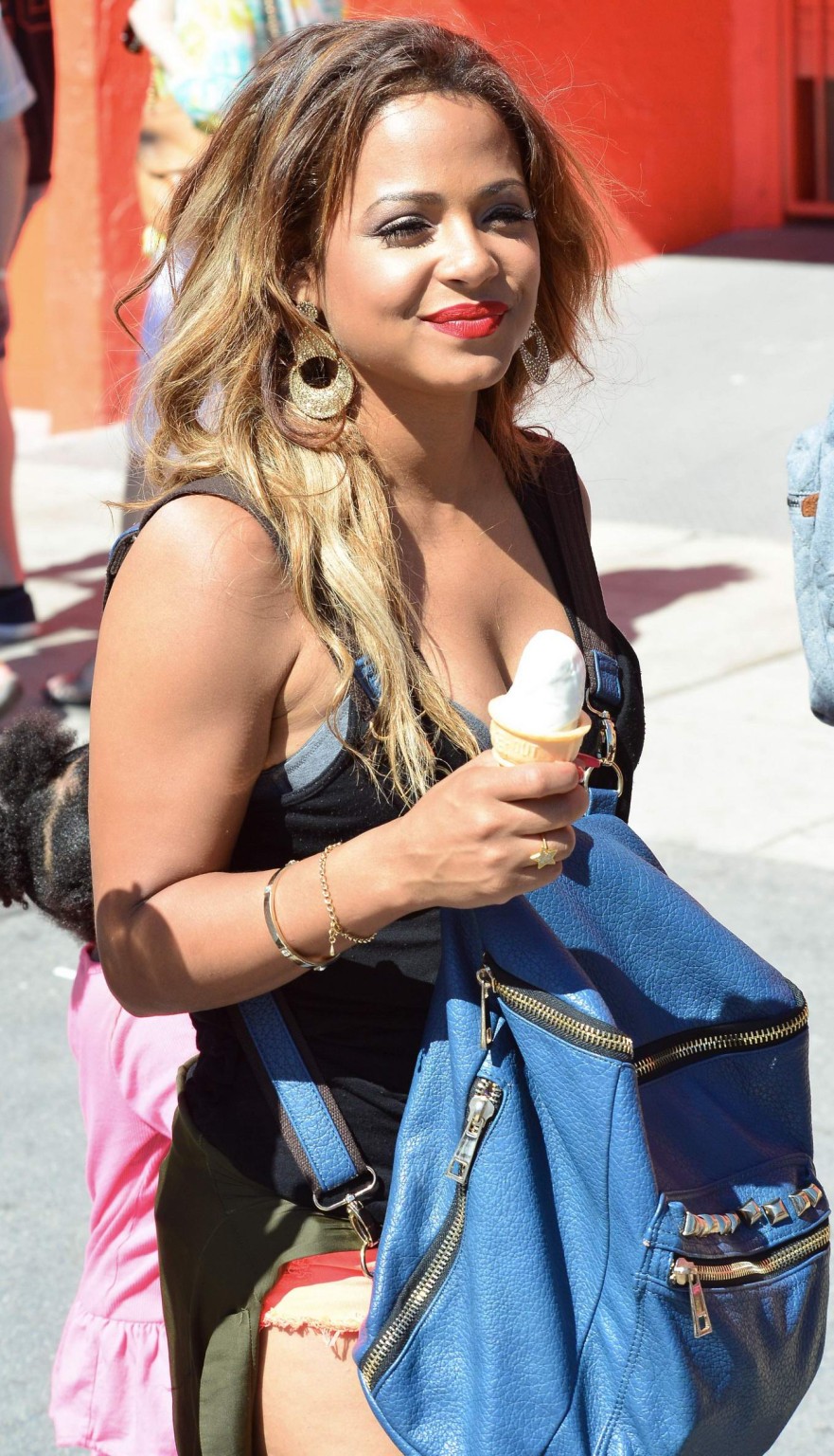 Christina Milian flaunts her huge boobs while sucks ice cream #75200089
