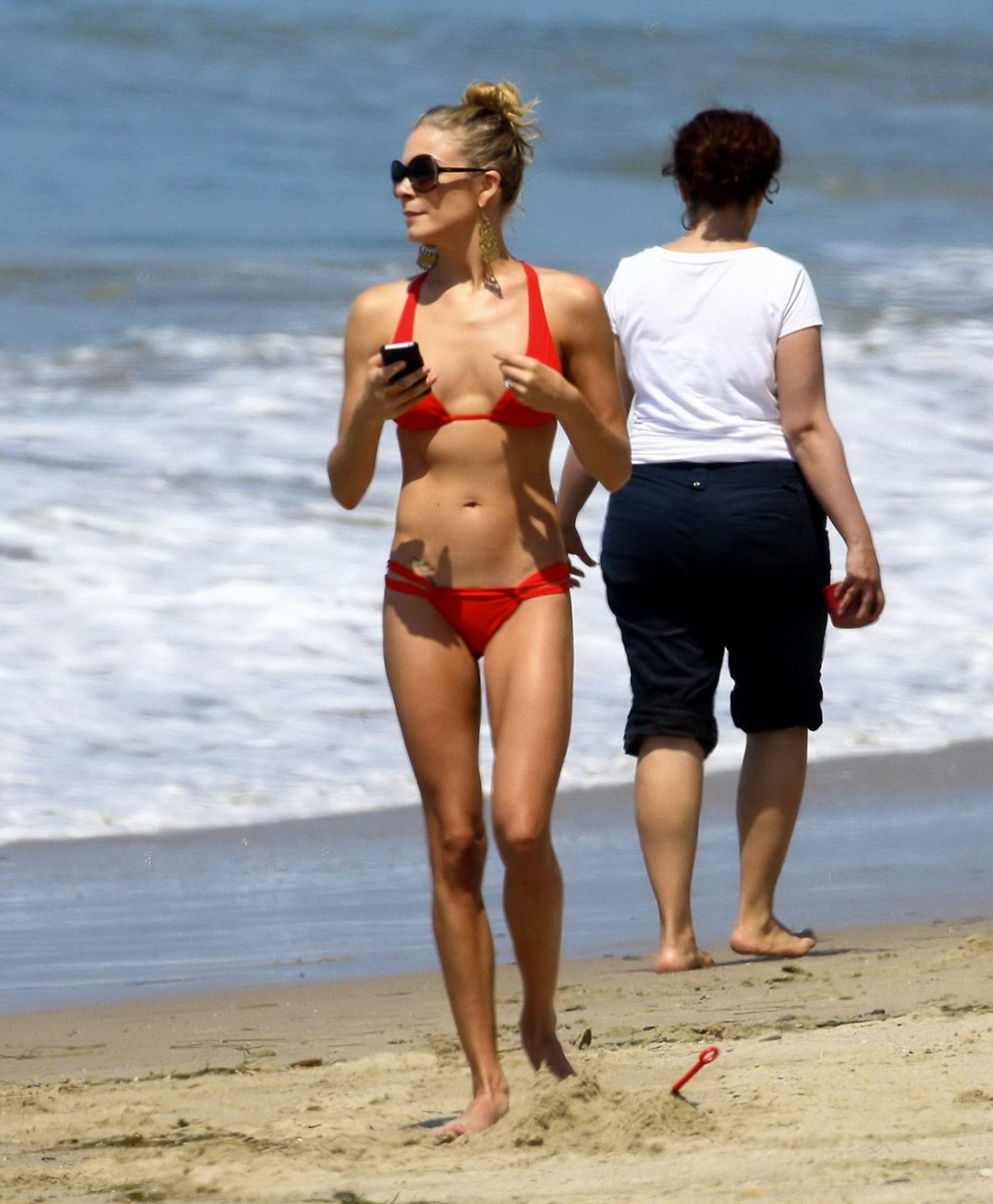 LeAnn Rimes wearing skimpy red bikini on Malibu Beach #75297580