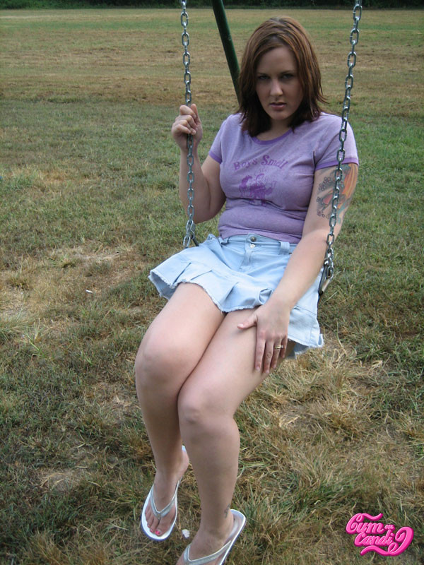 Candi Showing What's Up Her Skirt While Swinging On A Swing #67771197