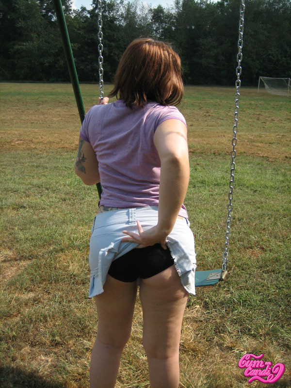 Candi Showing What's Up Her Skirt While Swinging On A Swing #67771209
