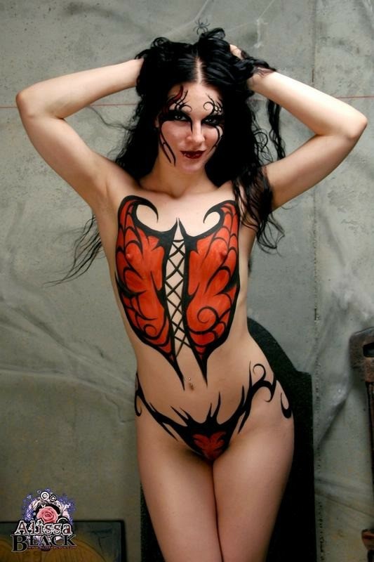Alissa Black In Goth Body Paint #72772475