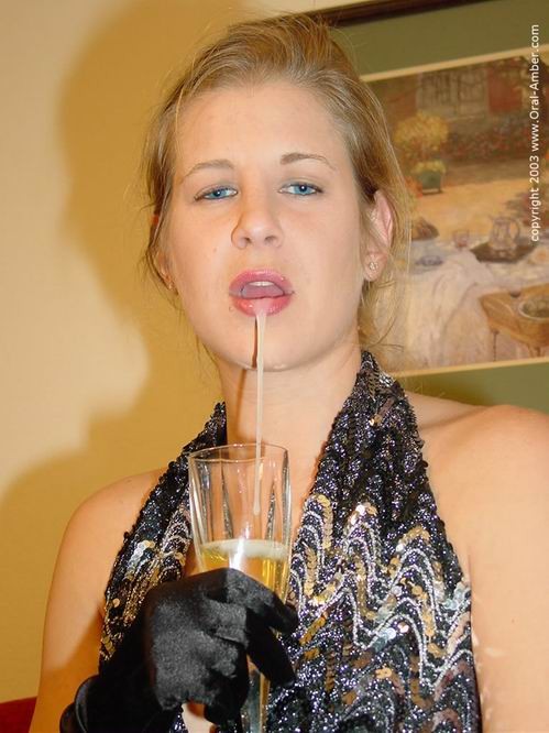 Amateur girl drinking cum from a glass #73291882