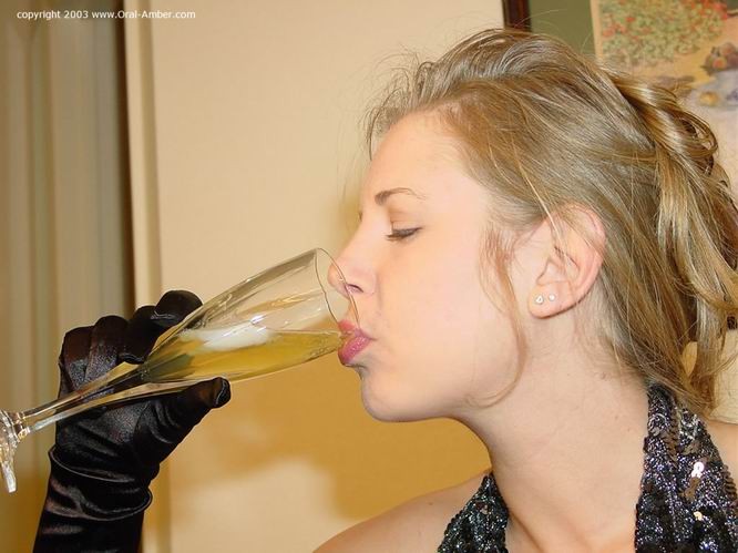 Amateur girl drinking cum from a glass #73291893