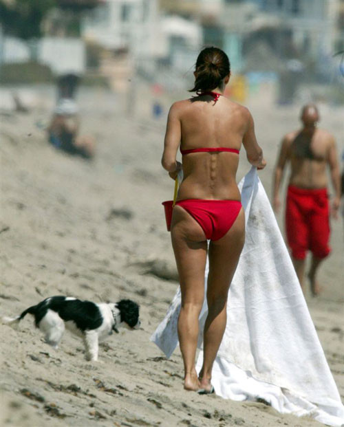 Courtney Cox nipple slip and bikini beach paparazzi pictures #75439889