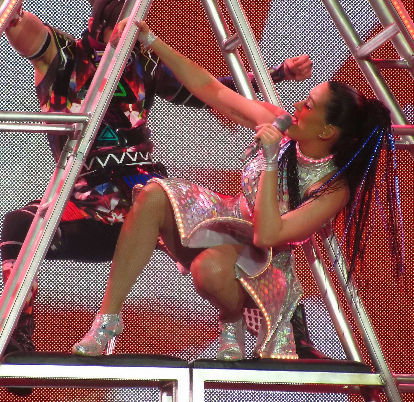 Katy Perry upskirt on stage at the Prismatic tour in Belfast