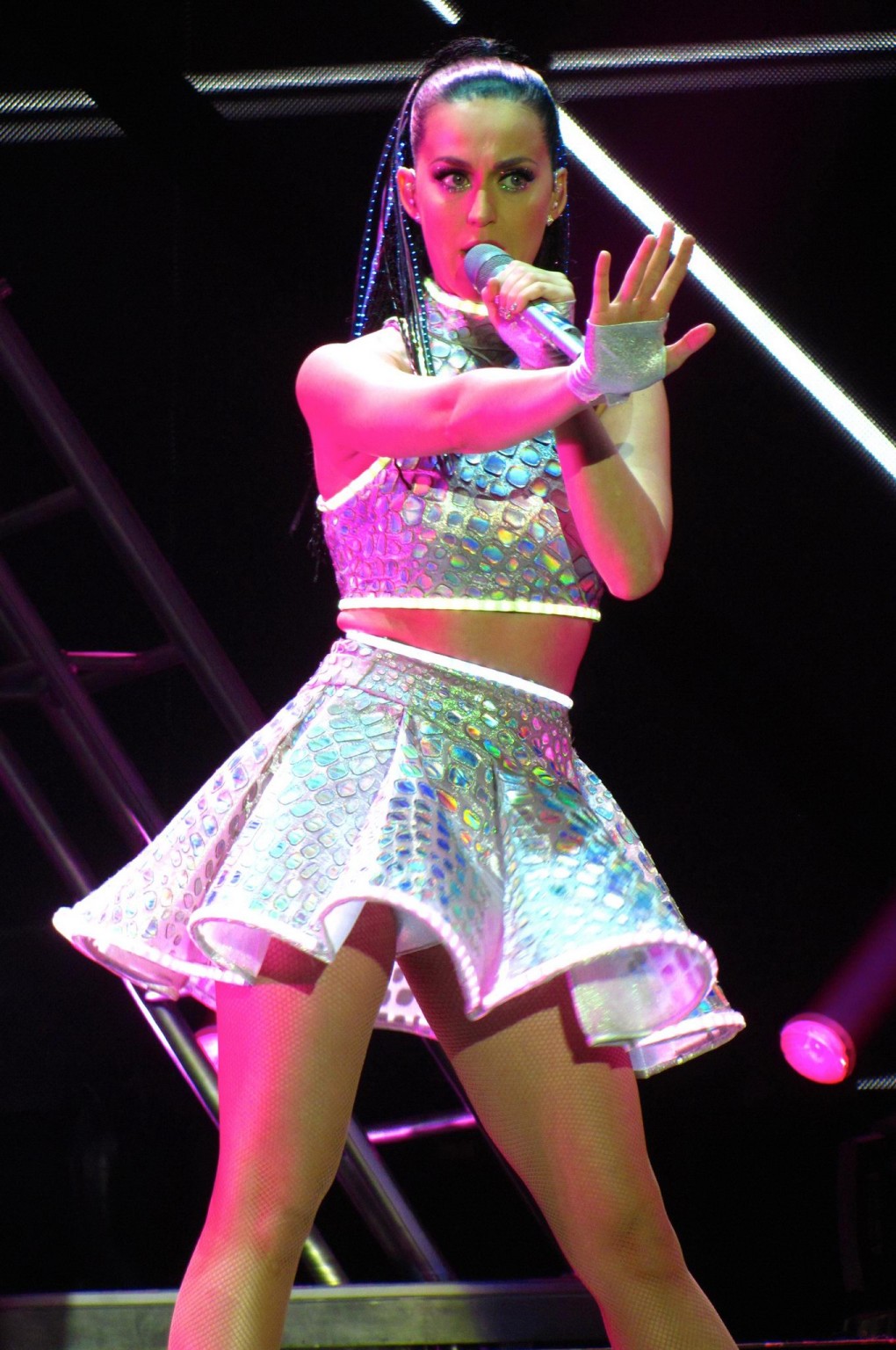 Katy Perry upskirt on stage at the Prismatic tour in Belfast #75197094