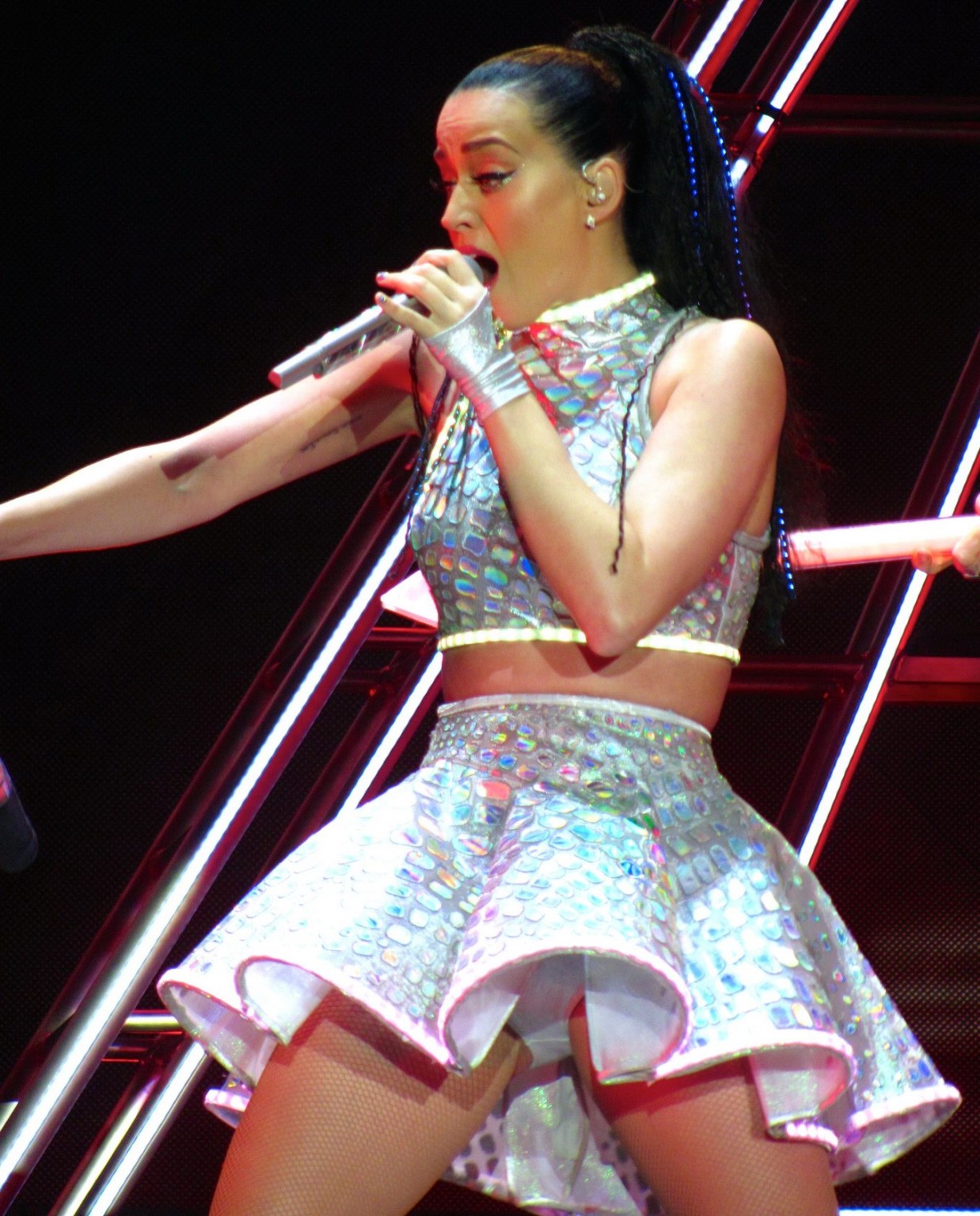 Katy Perry upskirt on stage at the Prismatic tour in Belfast #75197099