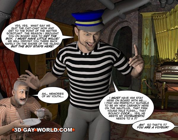 Perverted Captain Nemo 3D gay comics male anime fetish uniform #69415232