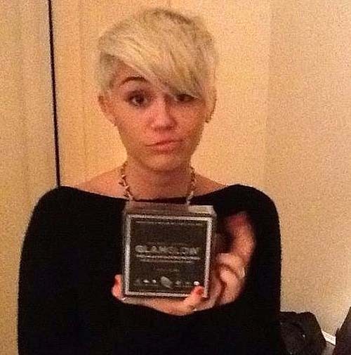 Miley Cyrus with new short haircut on private photos #75254823