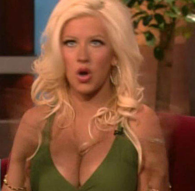 Celeb Christina Aguilera posing naked and in sexy white dress #75400102
