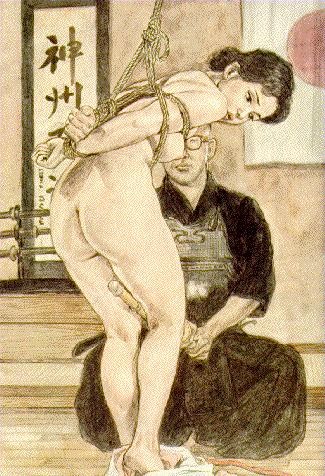 Klassische japanische weibliche Seil-Bondage
 #69693331