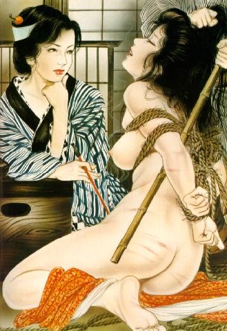 Klassische japanische weibliche Seil-Bondage
 #69693358