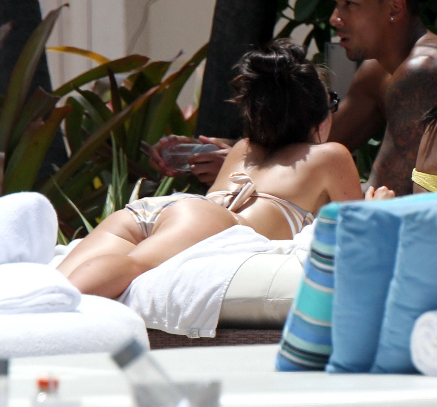Louisa Lytton showing off her ass in bikini at the hotel pool in Miami #75229775