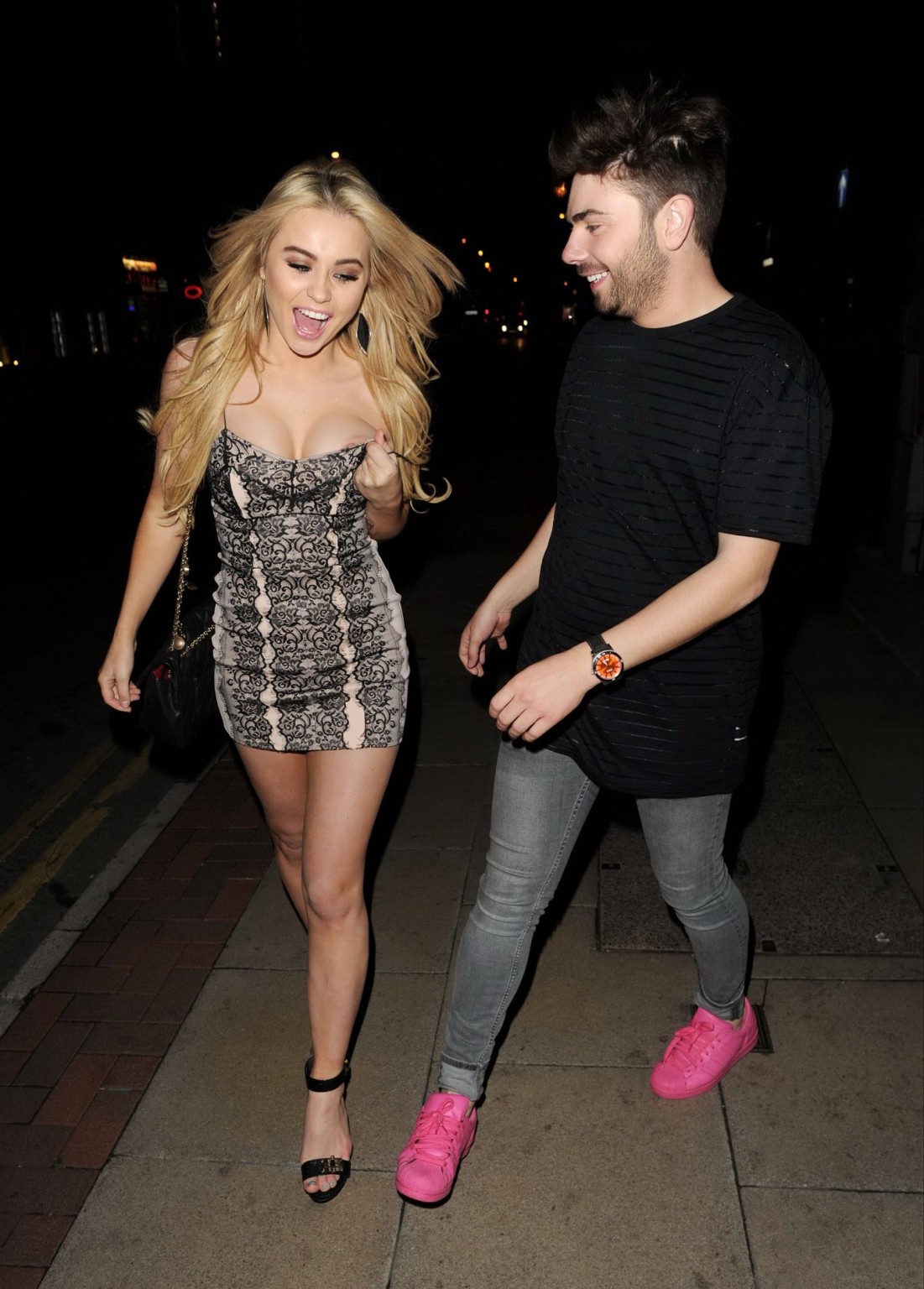 Melissa Reeves showing off her boobs and bare ass on a drunken night out in Manc #75164756