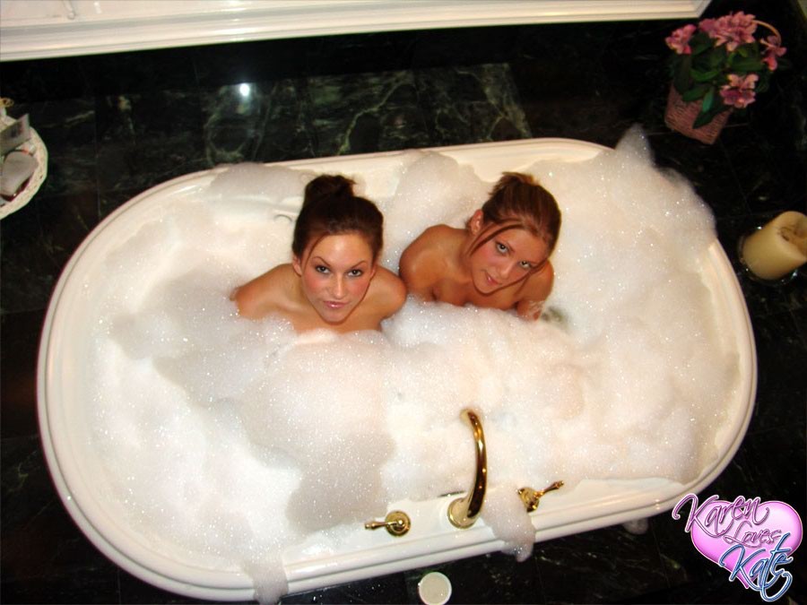 Karen &amp;amp; Kate have a bubble bath #67810181