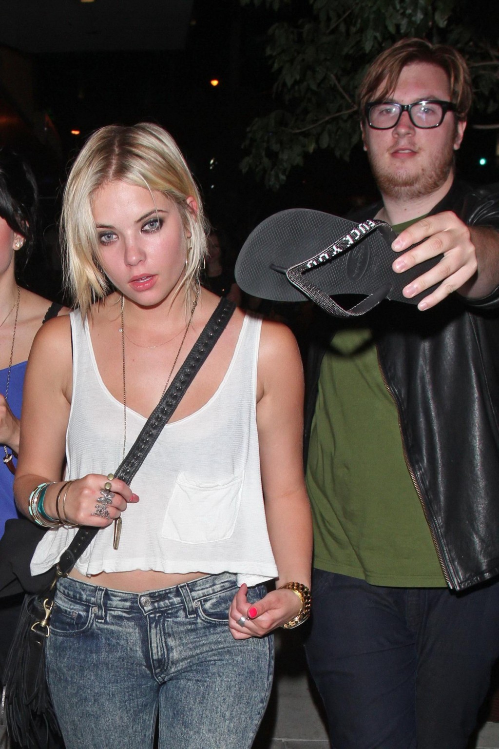 Ashley Benson see through to bra leaving Bootsy Bellows in Hollywood #75255894