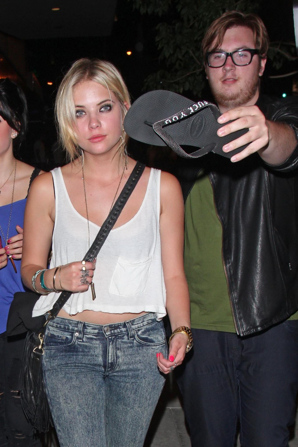 Ashley Benson see through to bra leaving Bootsy Bellows in Hollywood #75255895