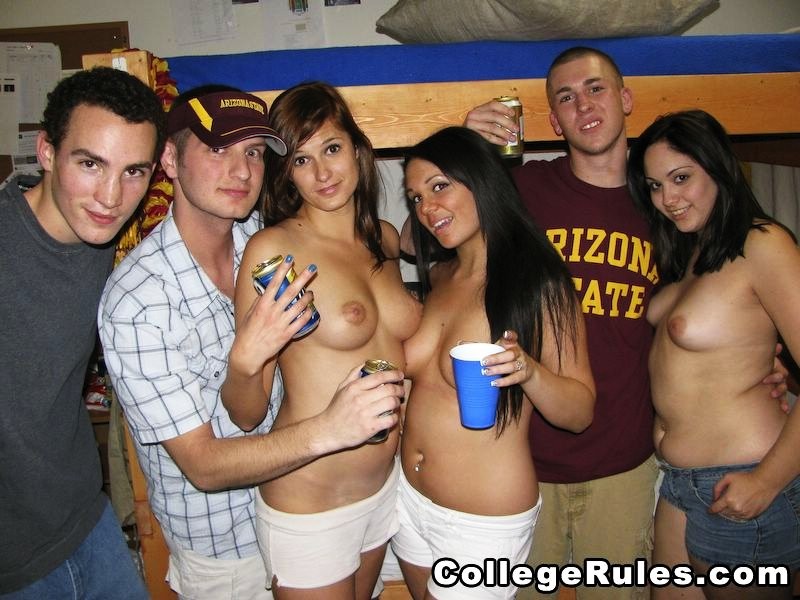 Drunk college girls have crazy sex after dorm party #75697840