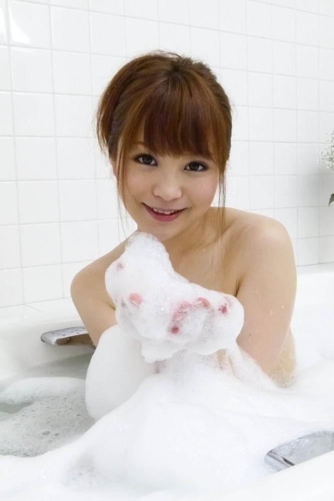 Maomi Nagasawa Asian with soap on boobies sucks and licks dongs for facial cumsh #69769486