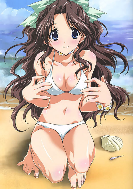 Nymph getting fun on beach with girlfriends #69662823