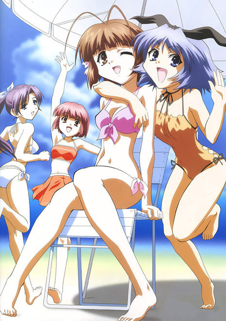 Nymph getting fun on beach with girlfriends #69662919