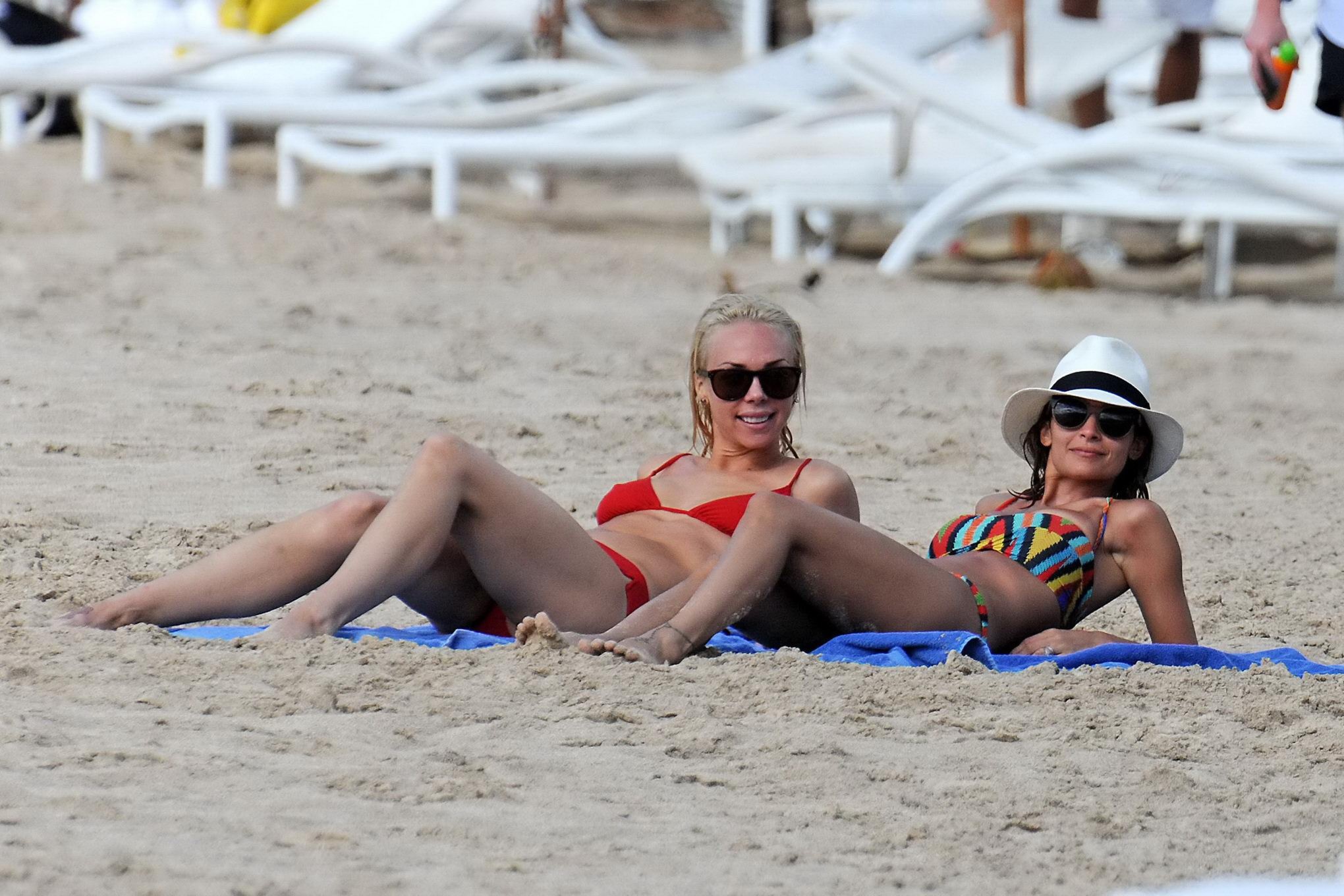 Busty Nicole Richie wearing sexy bikini on a beach in St. Barts #75235923
