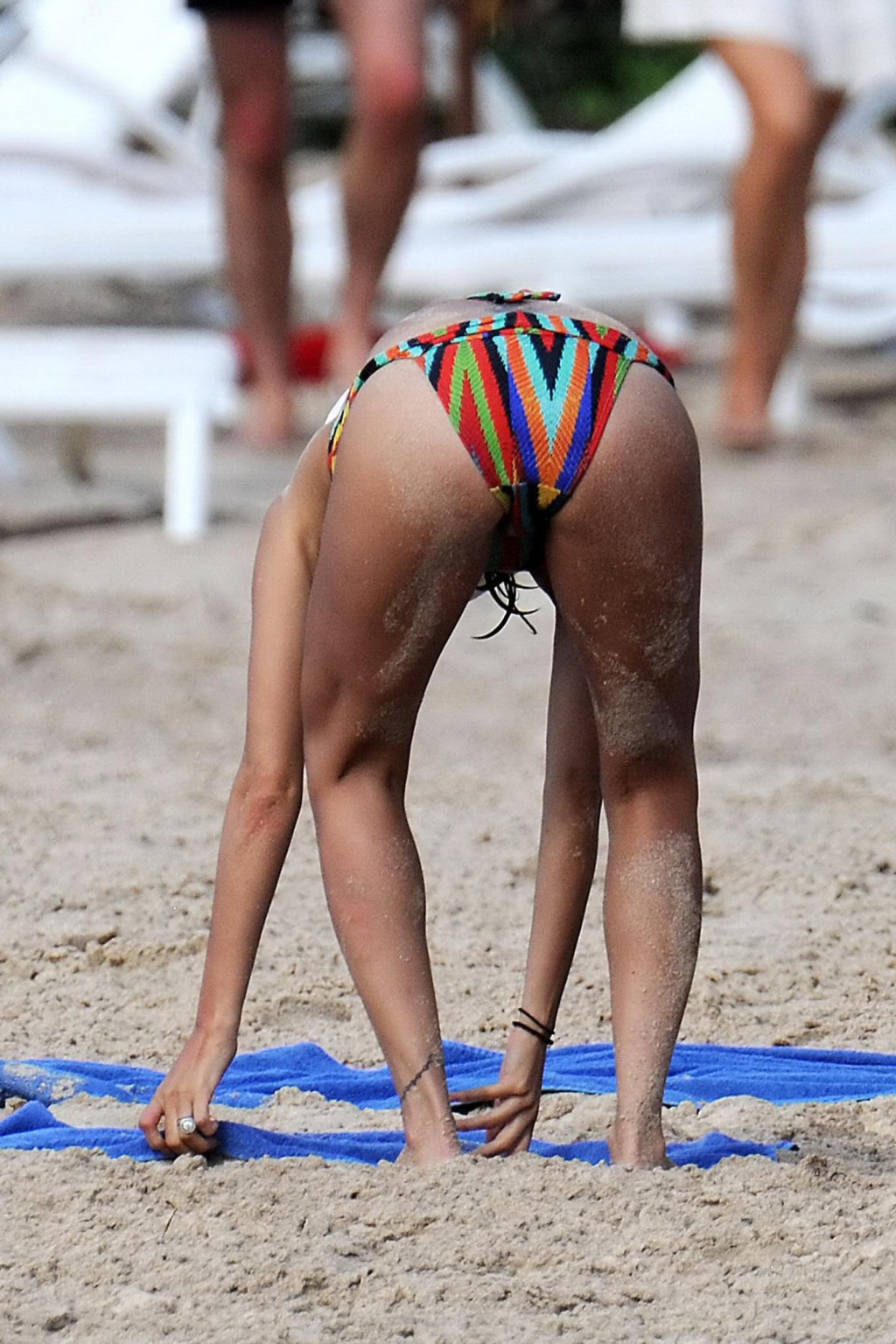 Busty Nicole Richie wearing sexy bikini on a beach in St. Barts #75235974