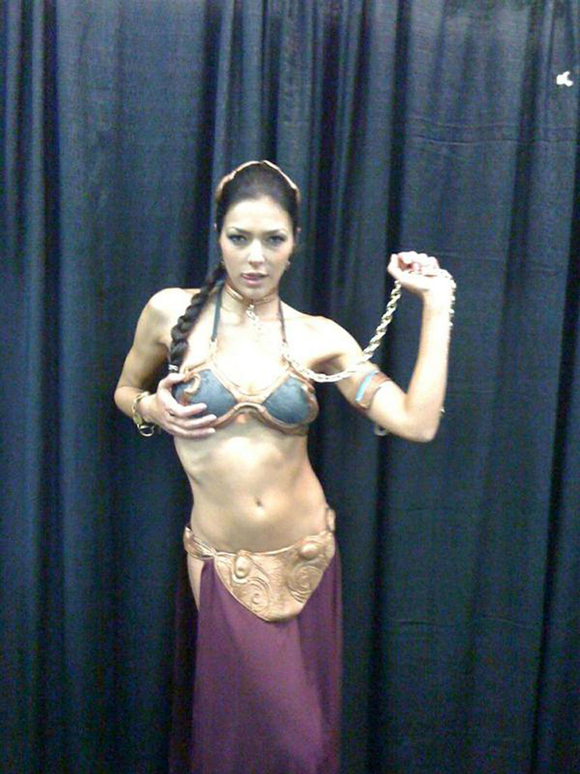 Adrianne Curry posing and showing huge boobs in her sexy bra #75363069
