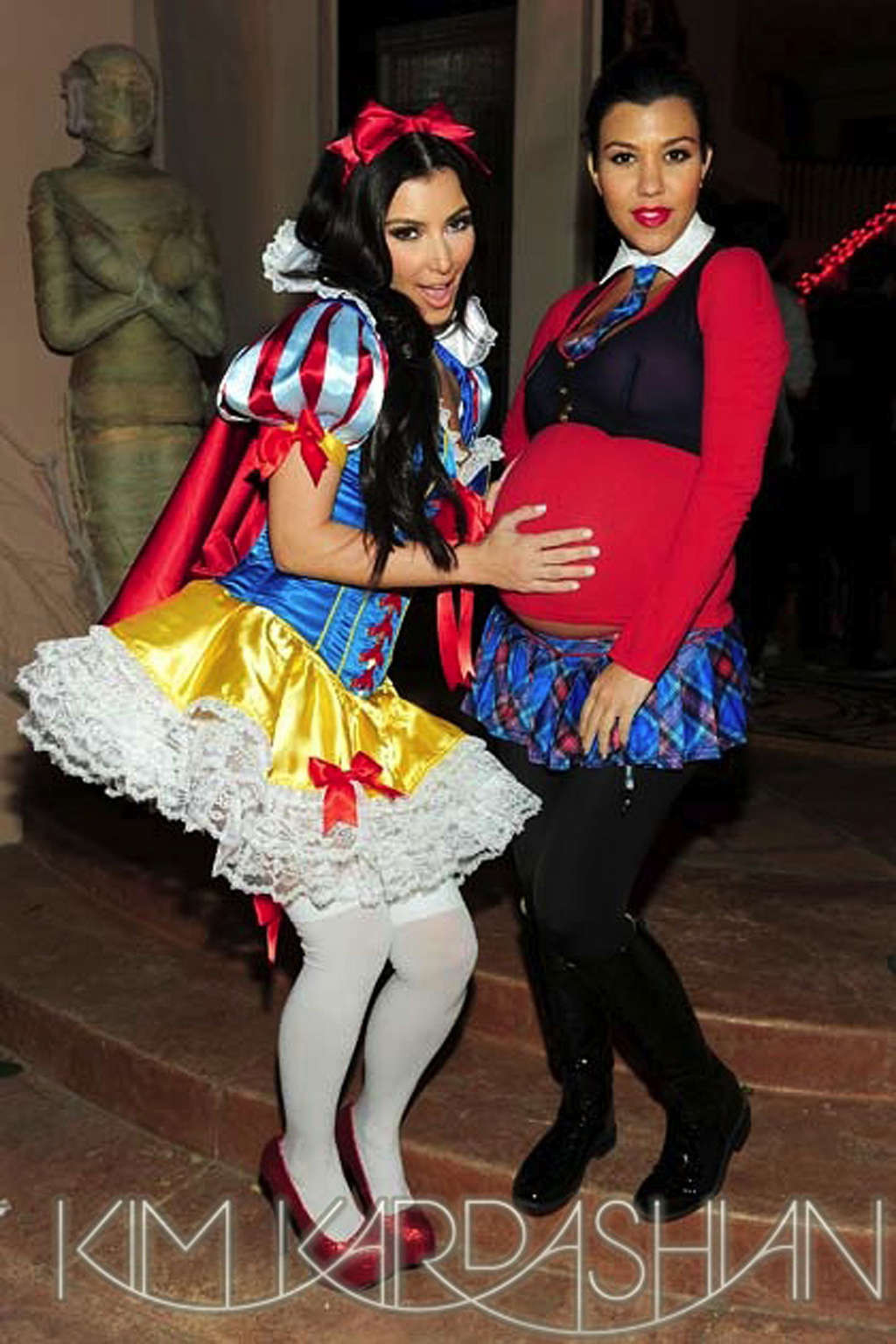 Kim Kardashian looking sexy in helloween costume and showing her tits #75375631