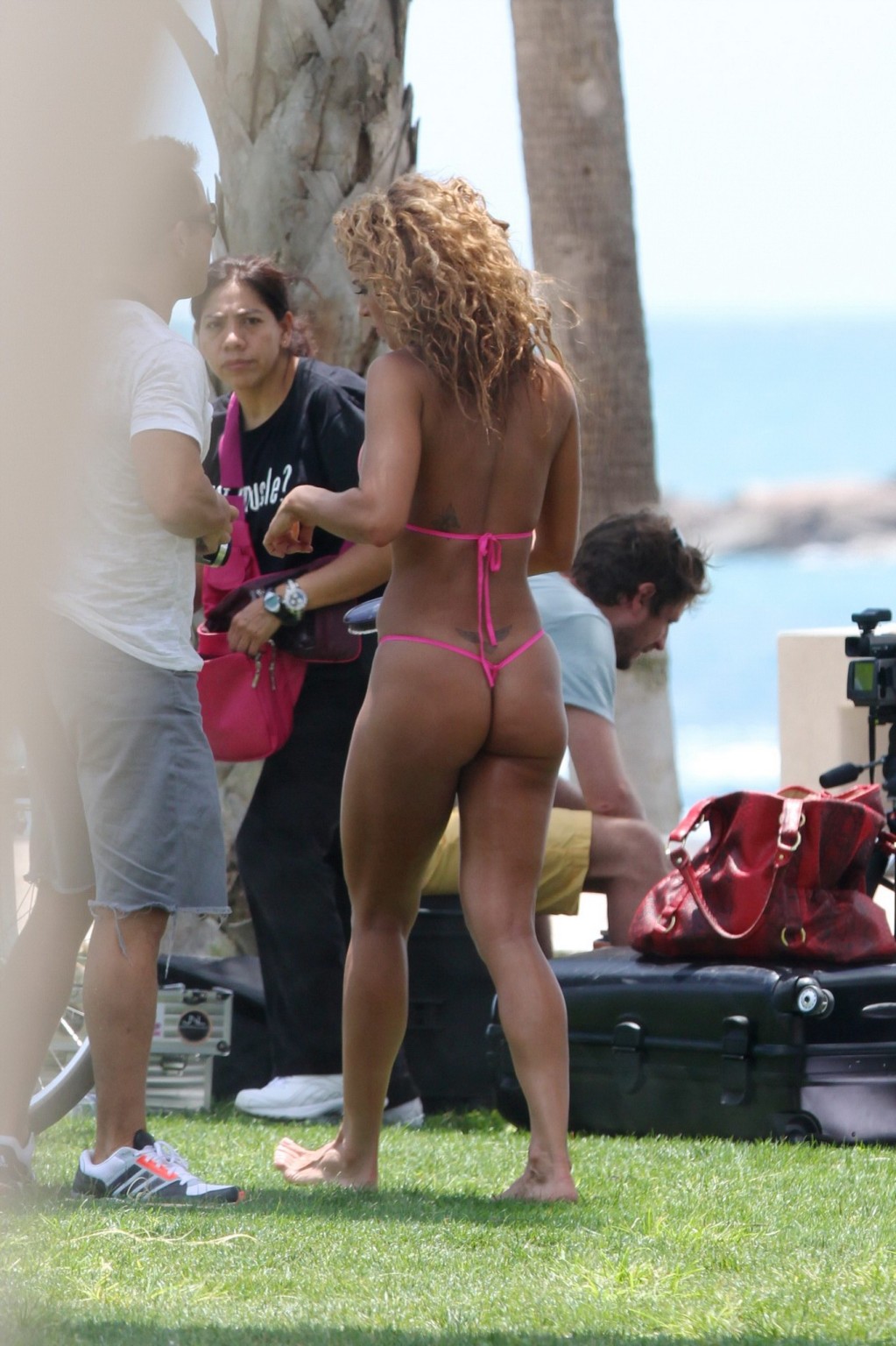 Jennifer Nicole Lee micro bikini photoshoot outdoor in Miami #75307196