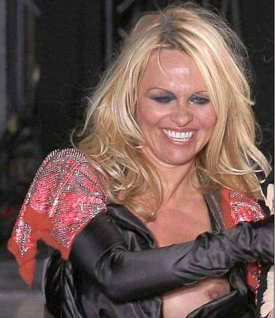 Pamela Anderson amazing nipple slip in public #75395341