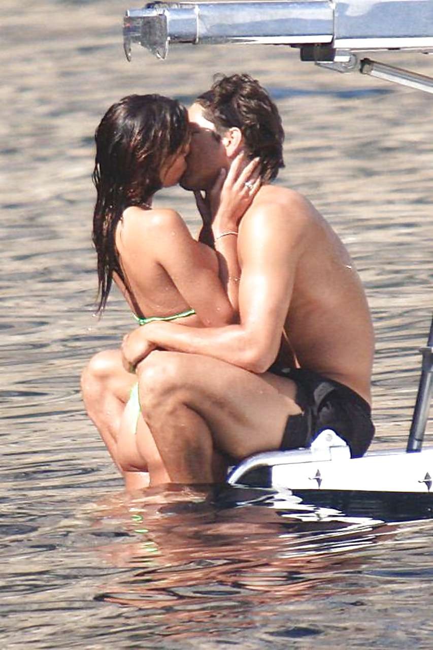 Belen Rodriguez exposing her nice big tits while making out with boyfriend on be #75300759