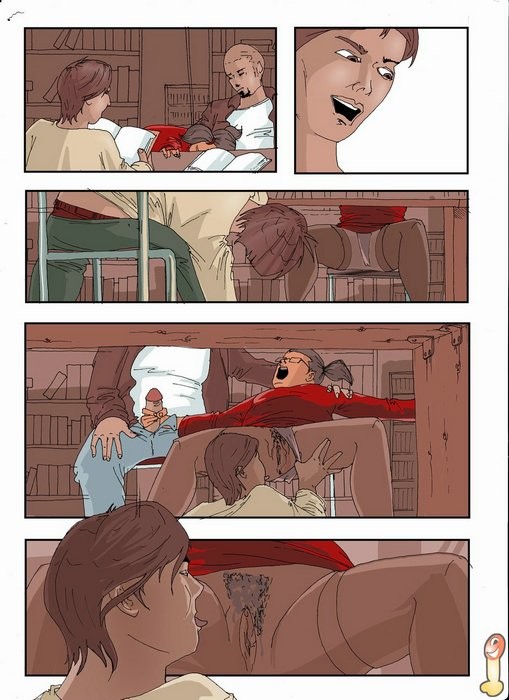 Nerdy chick gets shagged in library #69603868