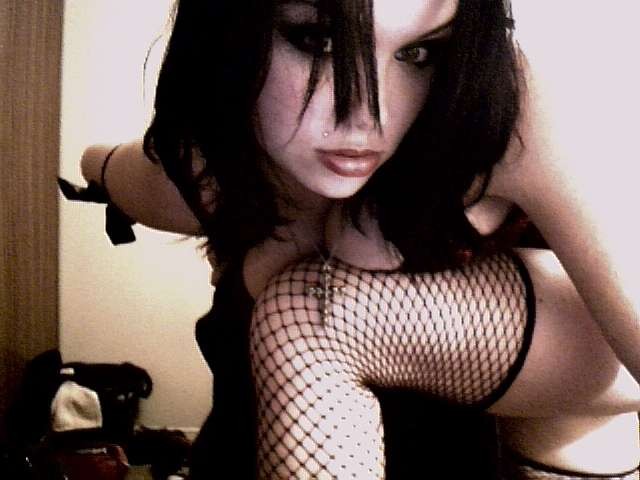 Goth chick stripping on webcam #75705717