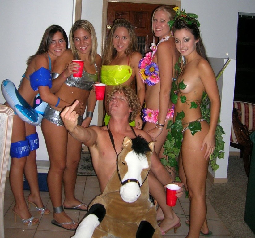 Sexy pics of wasted chicks flashing in parties and having fun #76398438