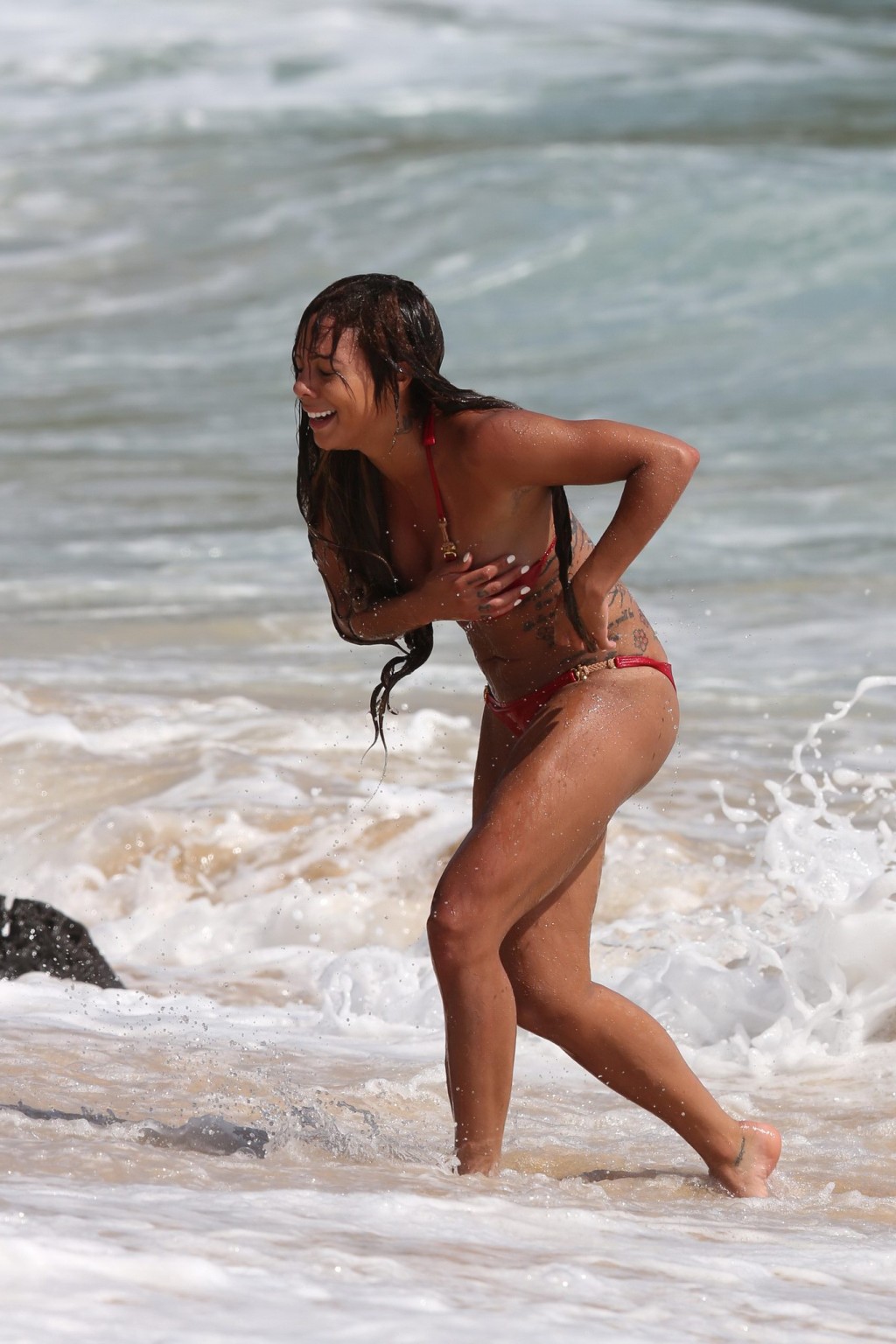 Sydney Leroux showing off her curvy bikini body while having fun with Alex Morga #75216558