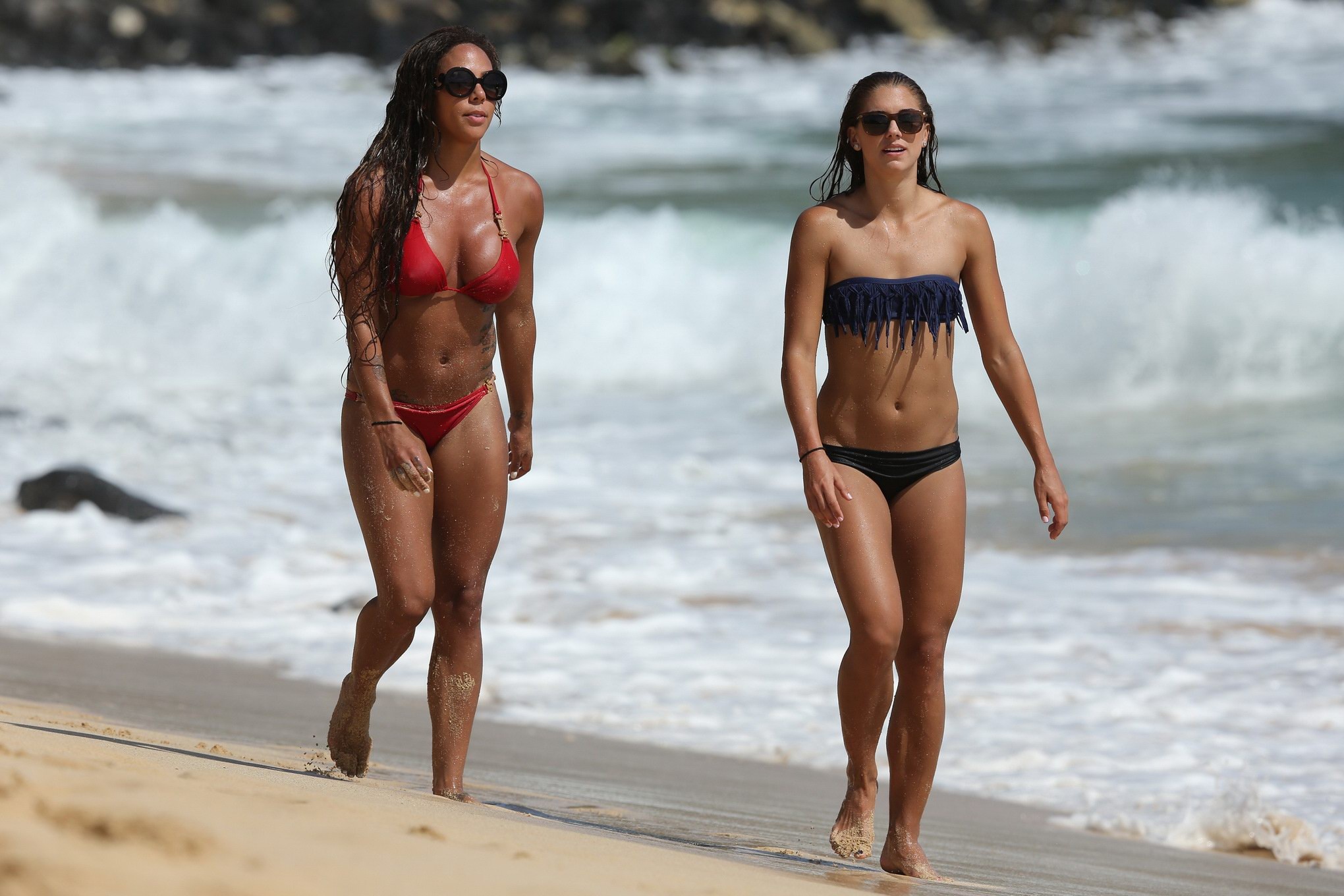 Sydney Leroux showing off her curvy bikini body while having fun with Alex Morga #75216605