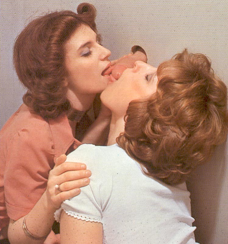 Two seventies ladies pleasing dick trough a gloryhole #73283848