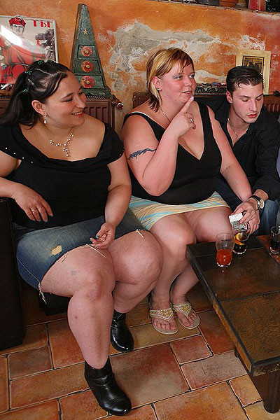 BBW babes get together with the guys at a pub and they have an orgy with great o #71766220