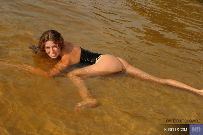 Teen in water spreads her ass ... #72640311