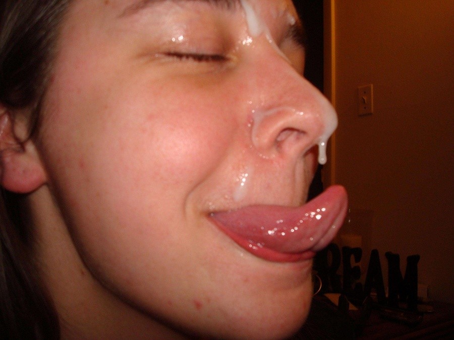 Photos of an amateur chick's hot and sticky cum facial #67651585