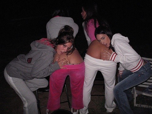 Wild and Crazy Drunk College Coeds Flashing Perky Tits #76400148