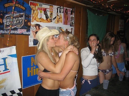 Wild and Crazy Drunk College Coeds Flashing Perky Tits #76400155