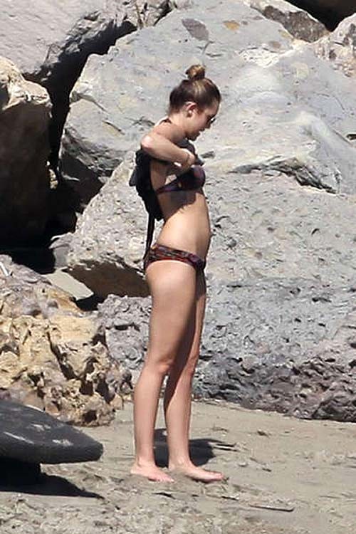 Miley Cyrus fucking sexy and hot bikini paparazzi photos on beach #75286740