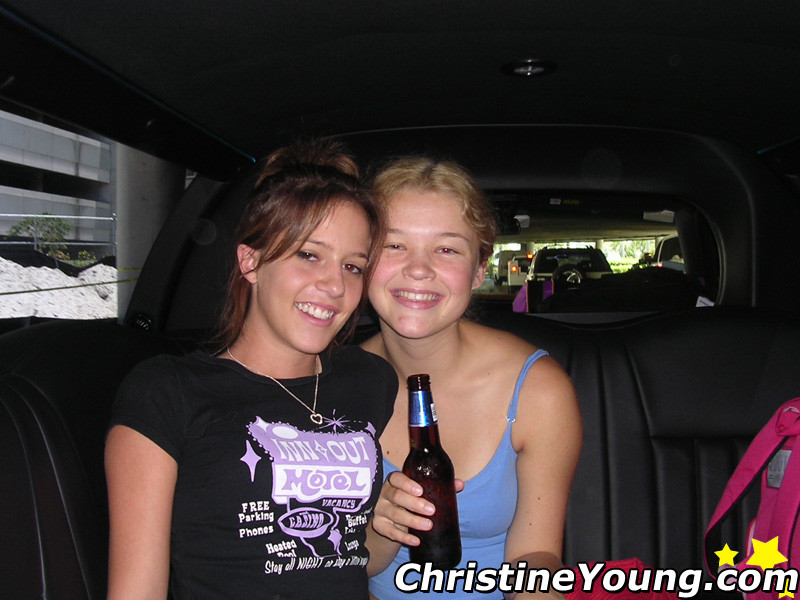 sexy teens messing around in a limo #78269480