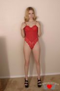 Ashlee Sheer Red Lace Teddy