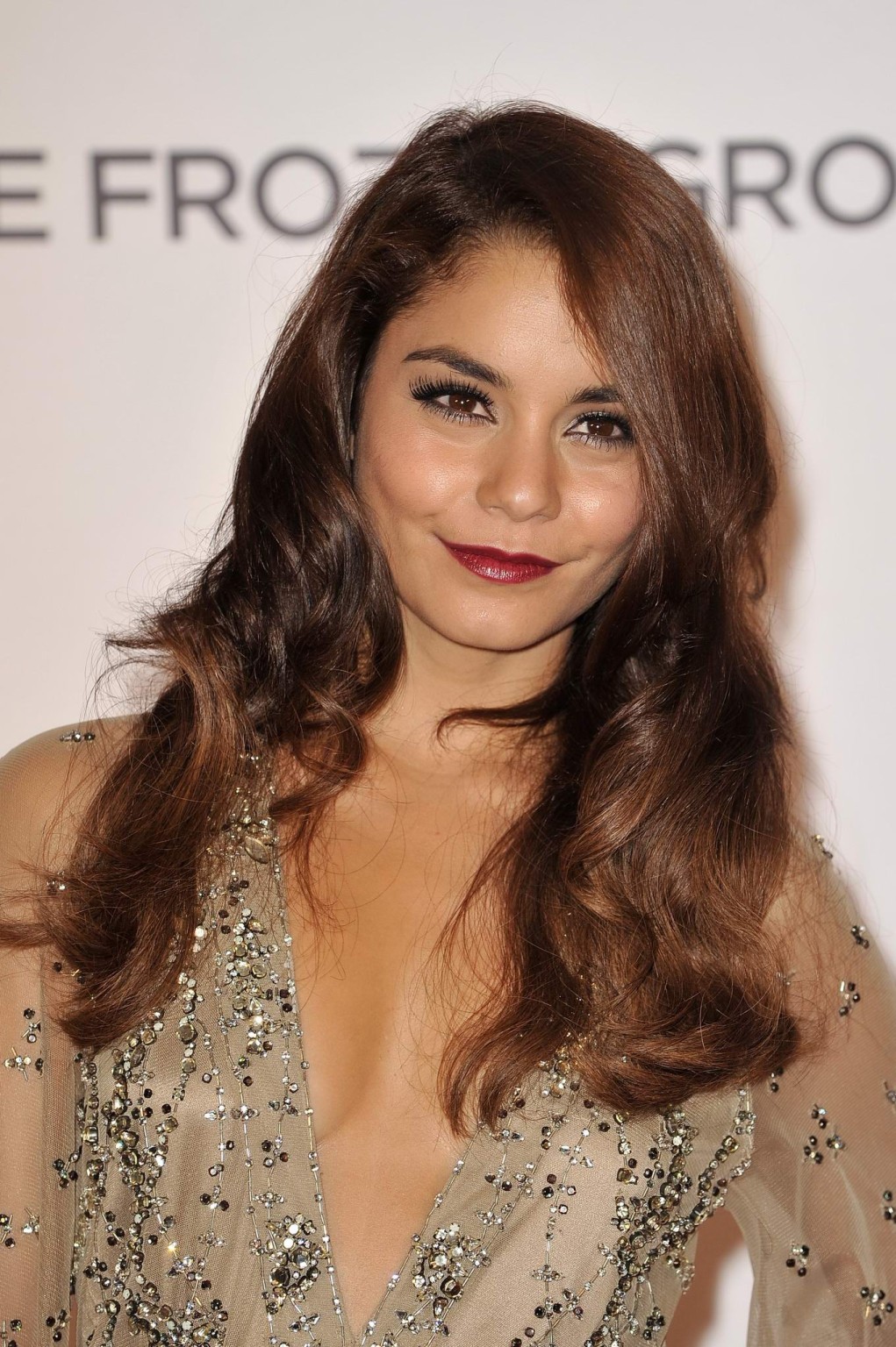 Vanessa Hudgens braless showing huge cleavage in a see-through outfit at The Fro #75224444