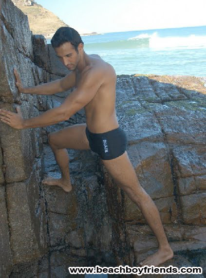 Hot guys teases us with their sexy trunks on the beach #76945938