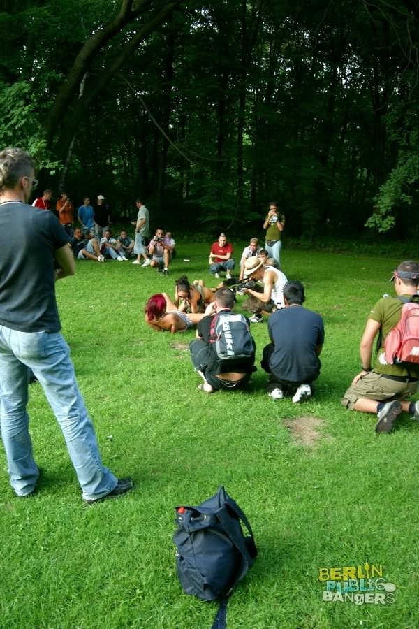 Naughty german amateur sluts making outdoor lesbian show on public #76768675